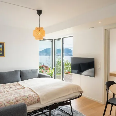 Panoramic View With Private Terrace 公寓 卑爾根
